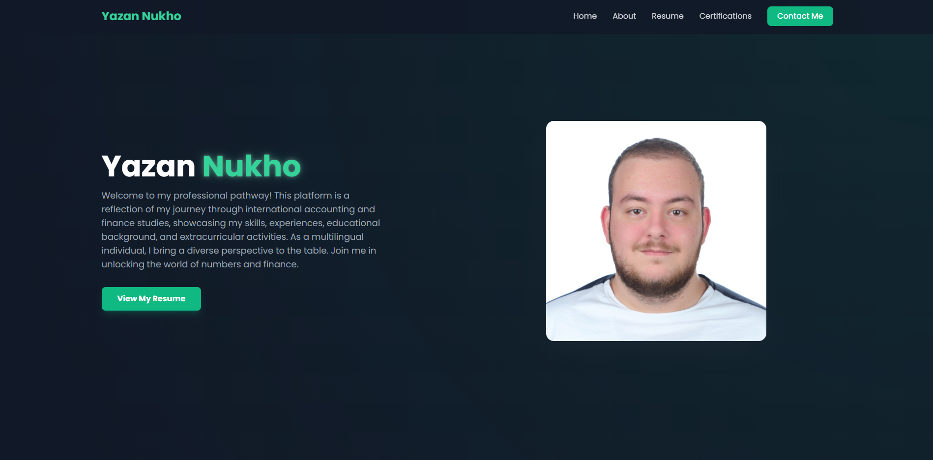 Portfolio project for Yazan Nukho